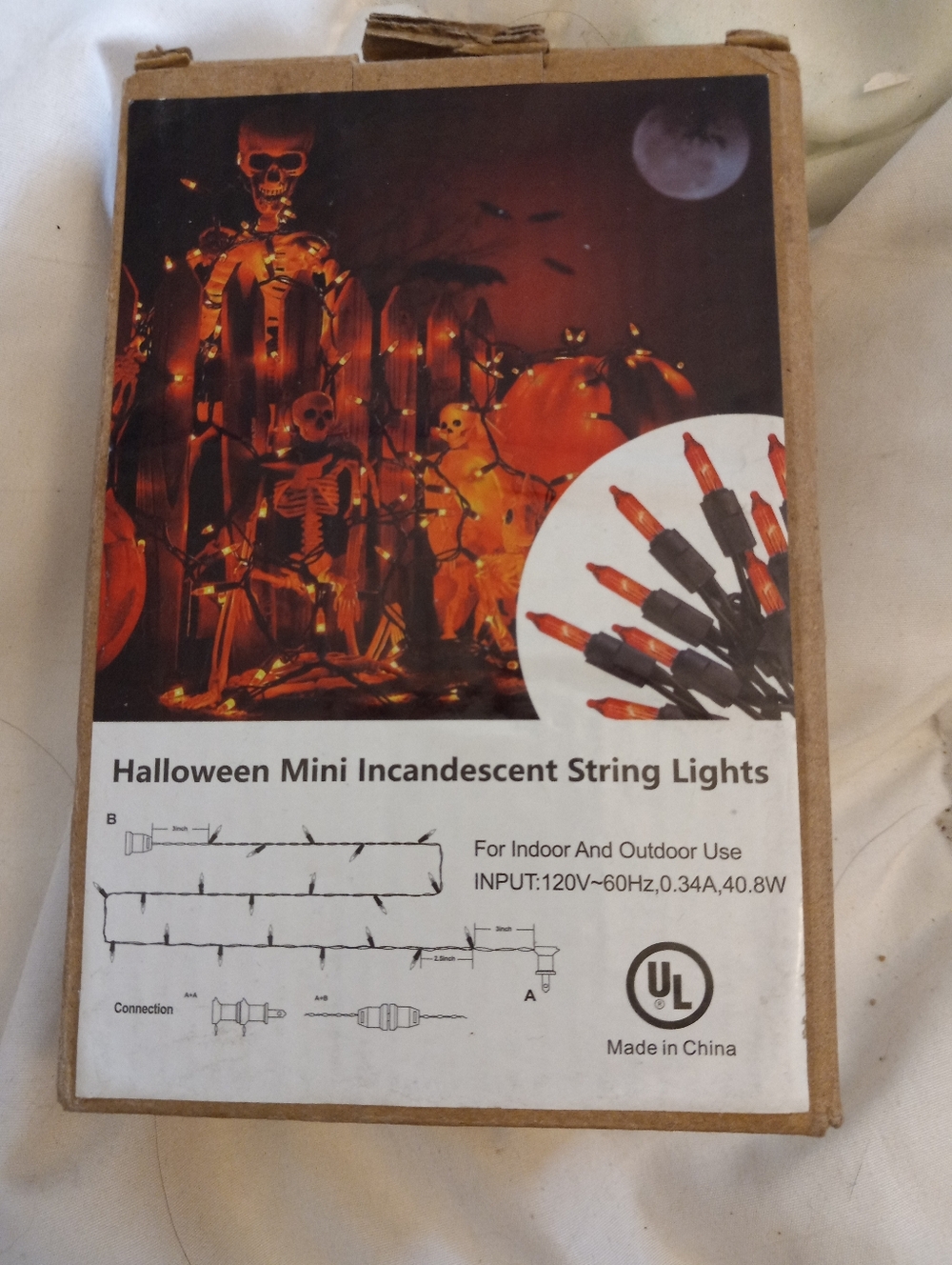 Halloween Mini Incandescent String Lights - Orange